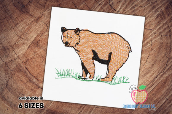 Brown Bear in the Forest Quick Stitch