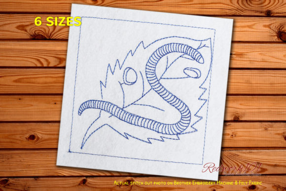 Composting Red Worm Lineart