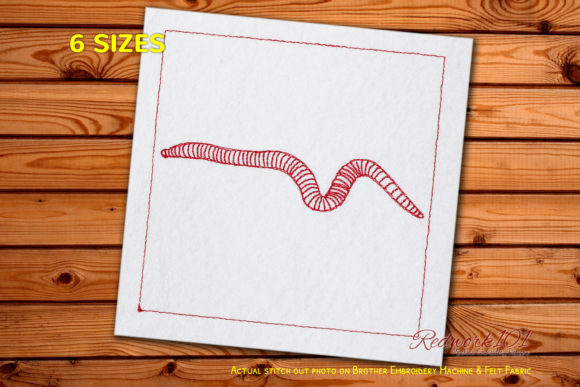 Crawling Eartworm Redwork