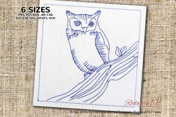 Eastern Screech Owl Lineart Design