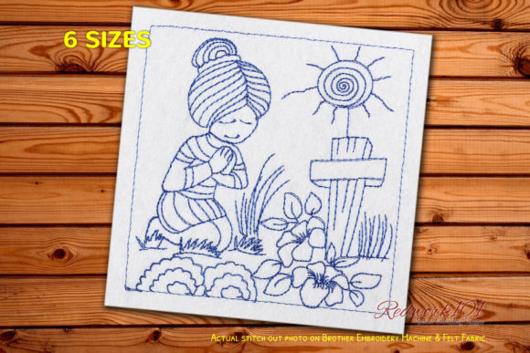 Girl Praying Embroidery Design Review