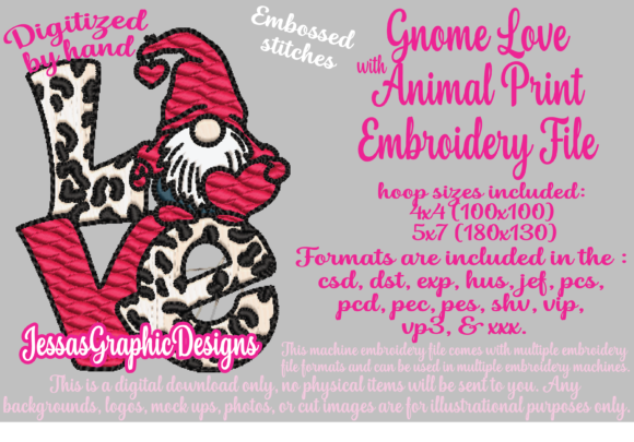 Gnome Love with Animal Print