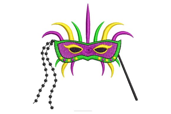Mardi Gras Embroidered Mask