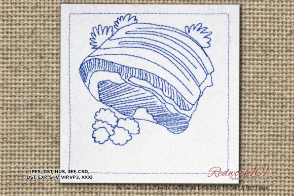 Pork Chop Lineart: A Charming Food-Themed Embroidery Design