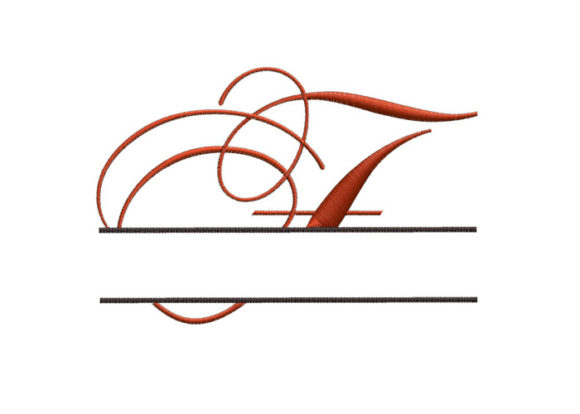 Split Monogram Font Letter F