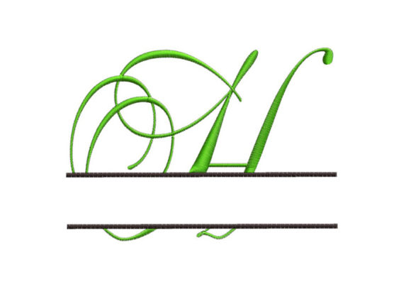 Split Monogram Font Letter H