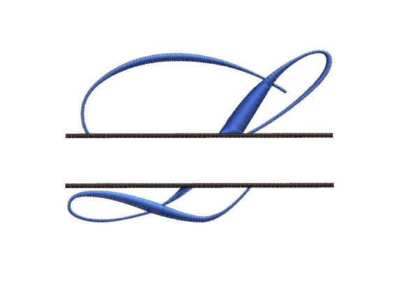 Split Monogram Font Letter L